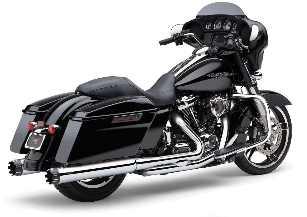 COBRA 4" DUAL CUT TIP SLIP-ON CHROME FLH/FLT 95-16