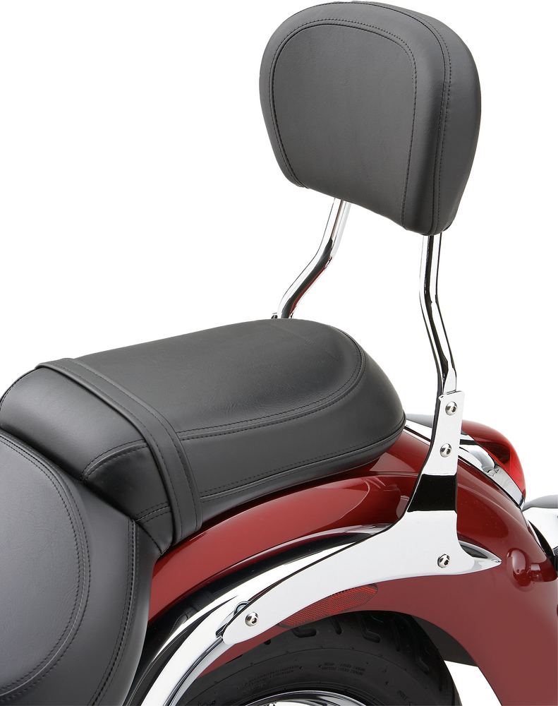 COBRA SHORT ROUND SISSY BAR W/PAD CHROME YAM ROAD STAR 1600/1700