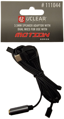 UCLEAR 3.5MM SPEAKER ADAPTOR W/DUAL MICS FOR USE WITH MOTION SERIE