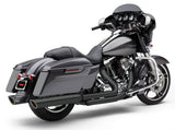COBRA 909-TWINS 4" SLIP-ONS BLACK FLH/FLT 17-22