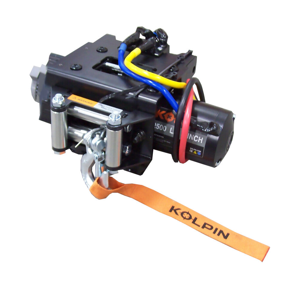 KOLPIN Quick Mount Winch Kit — Steel Cable