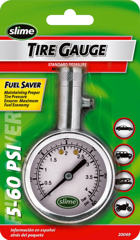 SLIME Tire Repair Gauge w/Bleed Valve