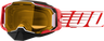 Armega Snowmobile Goggle Red W/ Yellow Lens