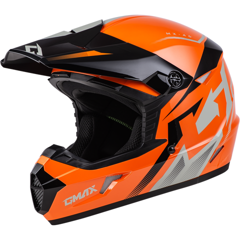 GMAX MX-46 COMPOUND HELMET ORANGE/BLACK/GREY XL