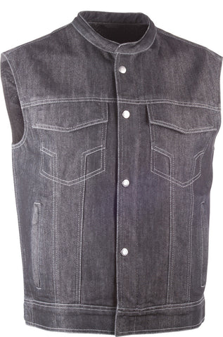 HIGHWAY 21 Iron Sights Club Collar Denim Vest
