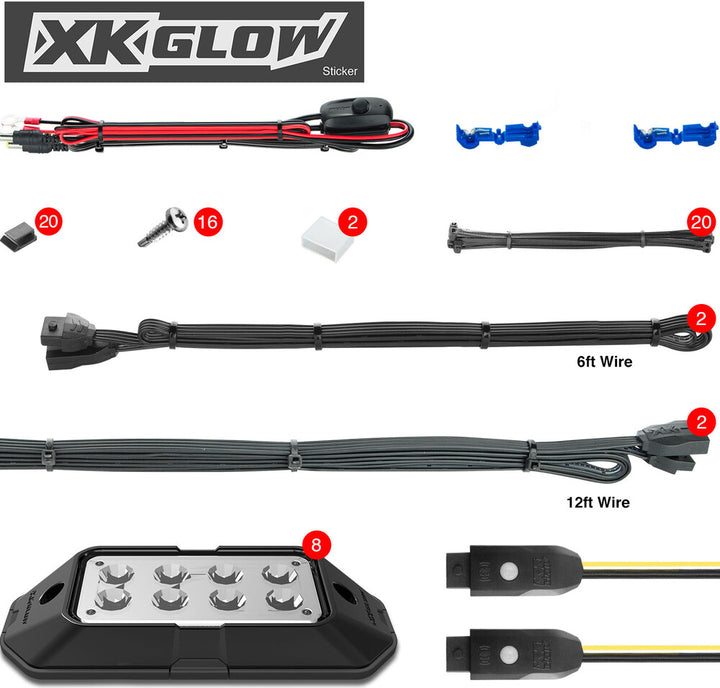 XK GLOW RGB LED Rock XKChrome Light Kit