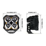 5" SPOT BEAM CUBE LIGHT 2 PIECE KIT [653-0213]