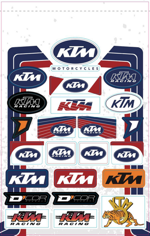 D-COR KTM Decal Sheet