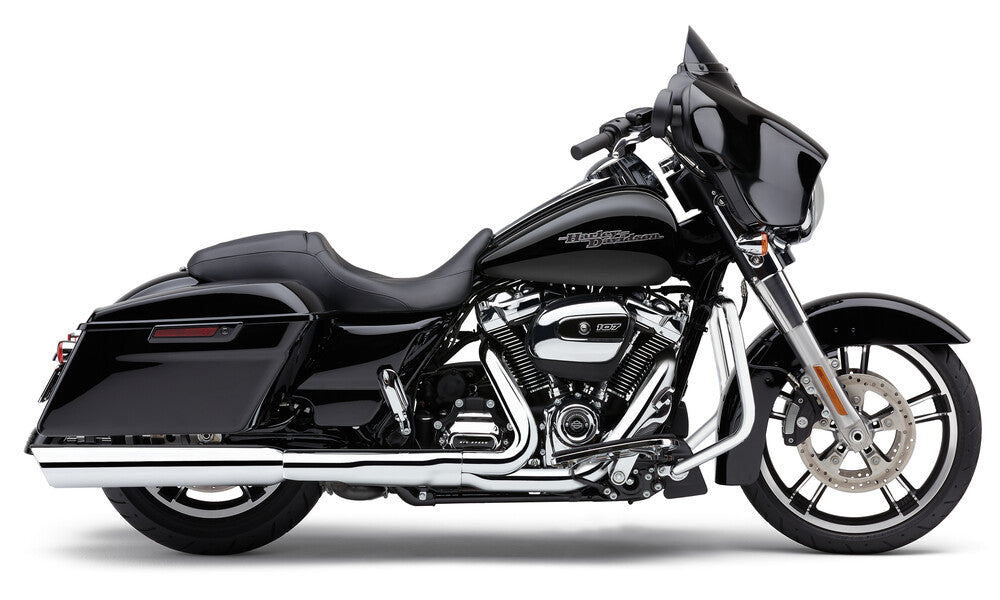 COBRA 909-TWINS 4" SLIP-ONS CHROME FLH/FLT 17-22