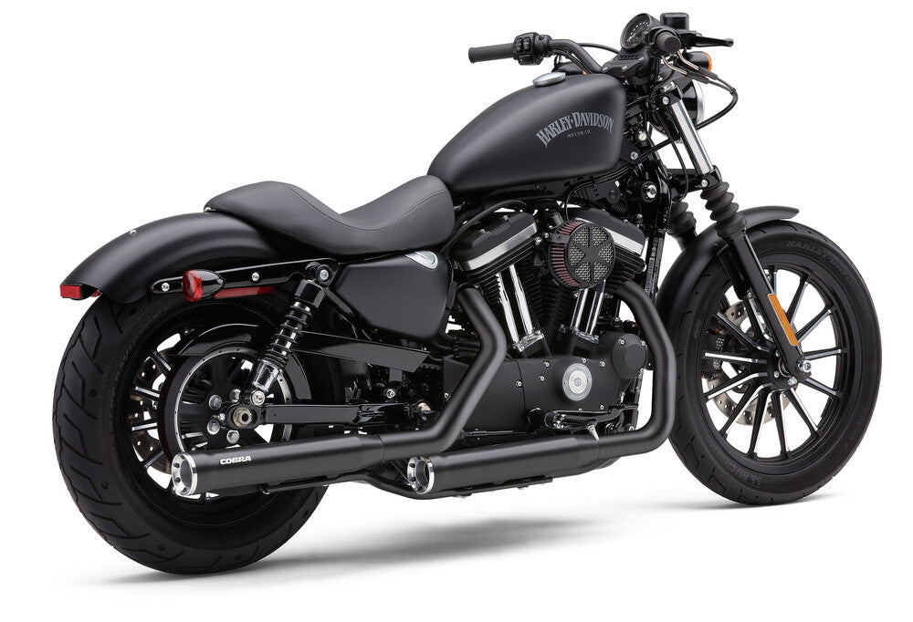 COBRA 3" RPT SLIP-ONS BLACK SPORTSTER 14-22