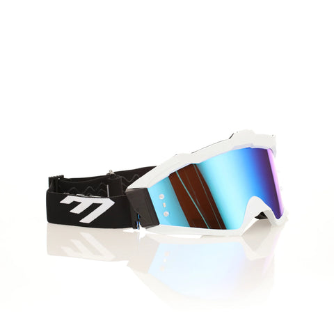 6D Max R Goggle - White/Black, Blue Lens