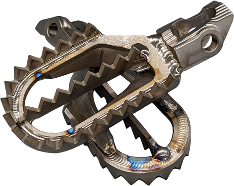 WPS Raptor Titanium Foot Pegs 5mm Back From Stock