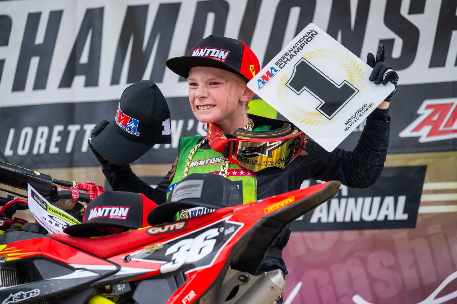 Edwin Myer celebrating his 2025 championship